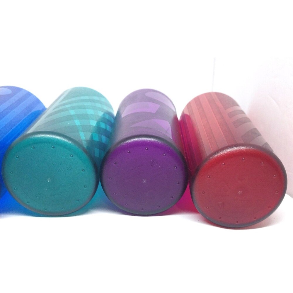 Tupperware USA Made 14 oz Jewel Tone Multi Color Tumblers Set of 4 - Picture 3 of 13